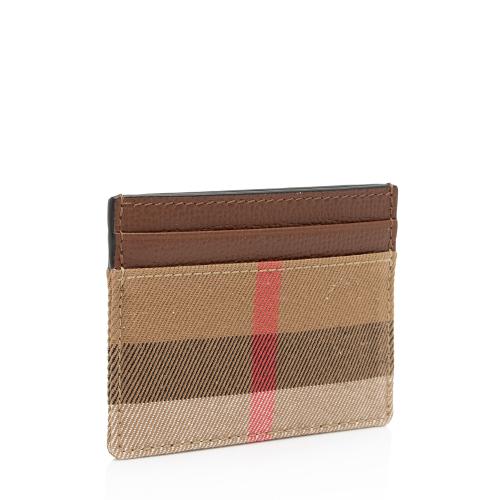 Burberry Canvas Check Card Case