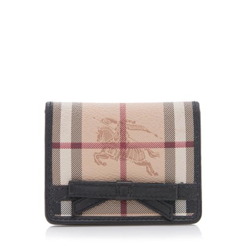 Burberry Haymarket Check Bow ID Card Case