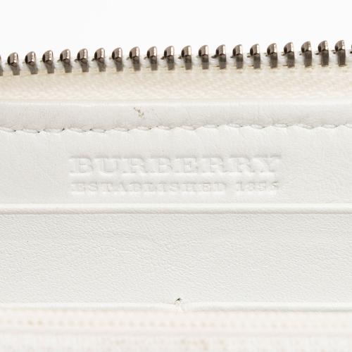 Burberry House Check Woven Zip Around Wallet