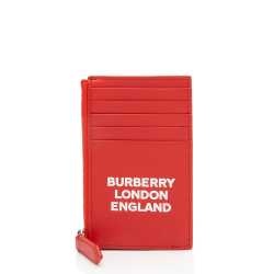 Burberry Leather Logo Alwyn Zip Card Case