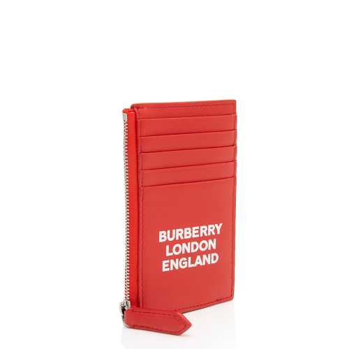 Burberry Leather Logo Alwyn Zip Card Case