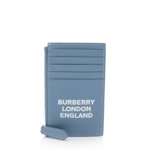 Burberry Leather Logo Alwyn Zip Card Case