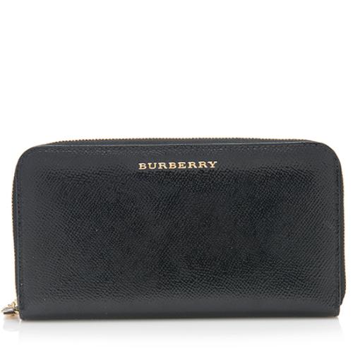 Burberry Patent Leather Elmore Zip Continental Wallet