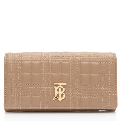 Burberry Quilted Lambskin TB Lola Continental Wallet