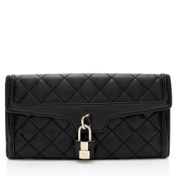 Burberry Quilted Leather Lock Wallet