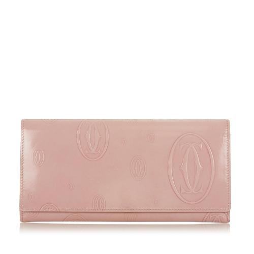 Cartier Happy Birthday Patent Leather Wallet