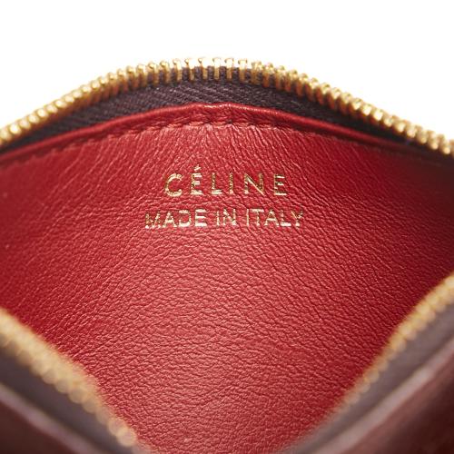 Celine Leather Zip Card Holder