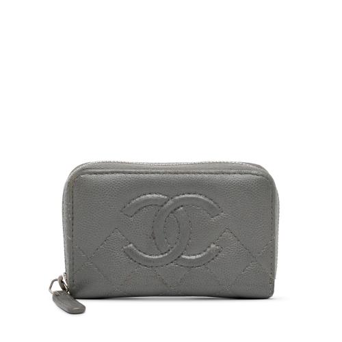 Chanel CC Caviar Zip Coin Pouch