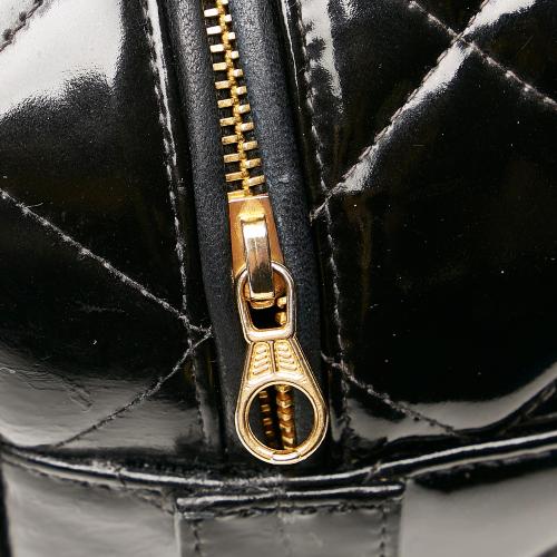 Chanel CC Matelasse Patent Leather Vanity Bag