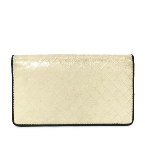 Chanel CC Quilted Lambskin Leather Long Wallet