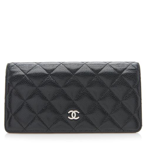 Chanel Caviar Leather CC Yen Wallet