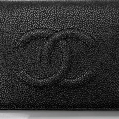 Chanel Timeless CC Yen Caviar Wallet