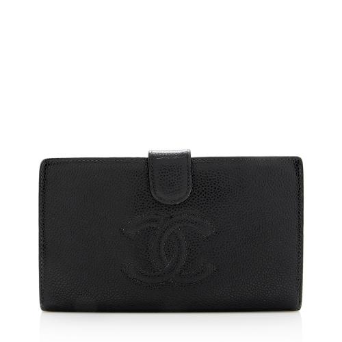 Chanel Caviar Leather Timeless French Purse Wallet