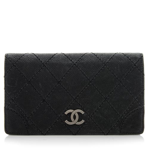 Chanel Caviar Leather Wild Stitch Wallet