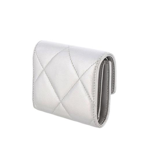 Chanel Lambskin 19 Flap Trifold Wallet