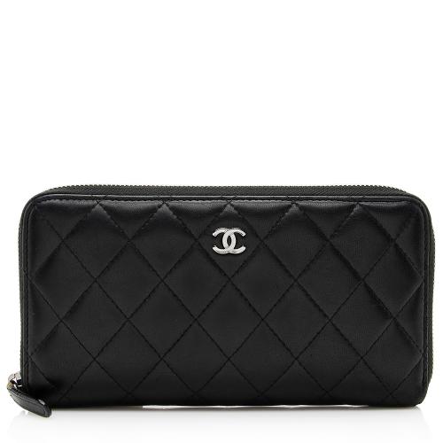 Chanel Lambskin CC Zip Around Wallet