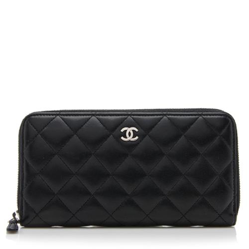 Chanel Lambskin CC Zip Around Wallet