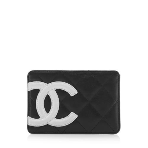 Chanel Quilted Lambskin Ligne Cambon Card Case