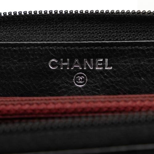 Chanel Matelasse Lucky Symbols Patent Zip-Around Wallet