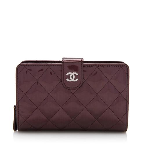 Chanel Patent Leather L-Zip Pocket Wallet - FINAL SALE