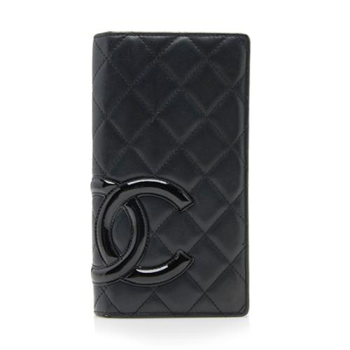 Chanel Quilted Lambskin Ligne Cambon Bi-Fold Wallet