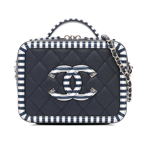 Chanel Small Caviar CC Filigree Vanity Case