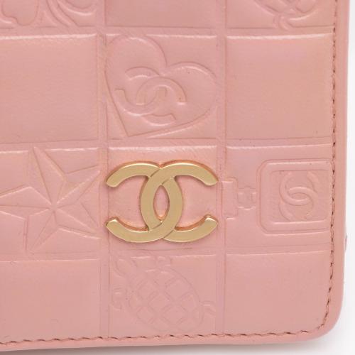 Chanel Vintage Embossed Lambskin Lucky Symbols Bi-Fold Wallet
