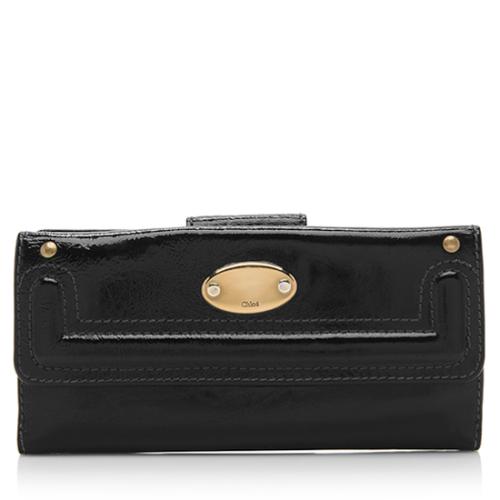 Chloe Patent Leather Bay Wallet