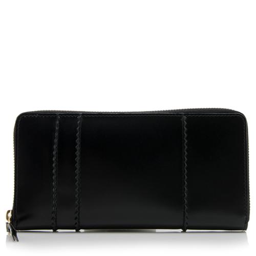Comme des Garcons Leather Raised Spike Long Wallet