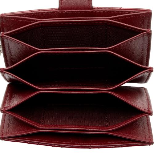 Dior Patent Leather Cannage Lady Dior 5 Gusset Card Holder