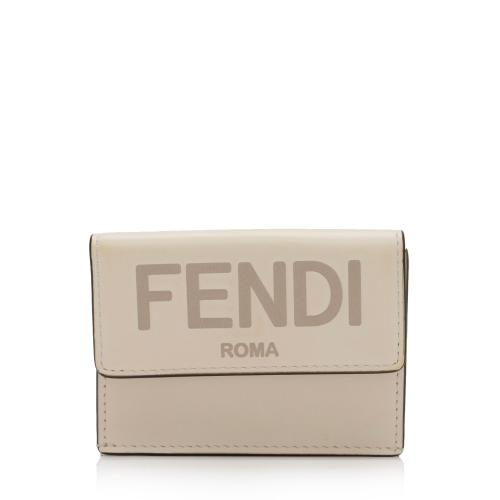 Fendi Calfskin Roma Micro Tri-Fold Wallet
