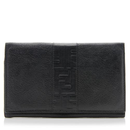 Fendi Vintage Leather Embossed Wallet