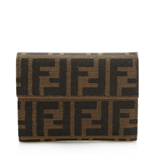 Fendi Zucca Trifold Compact Wallet
