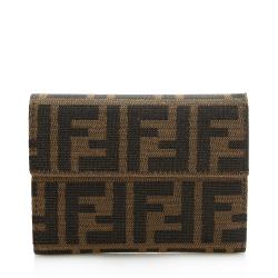Fendi Zucca Trifold Compact Wallet