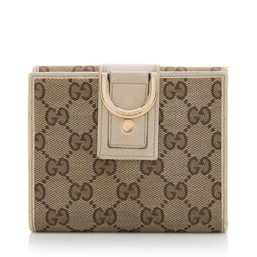 Gucci GG Canvas Abbey French Wallet 