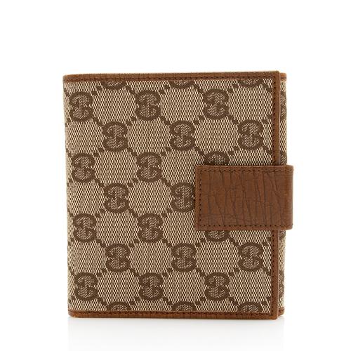 Gucci GG Canvas Bamboo Compact Wallet