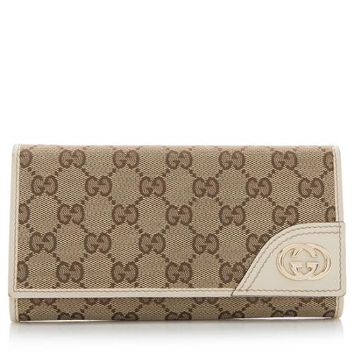 Gucci GG Canvas Britt Logo Tri-fold Wallet