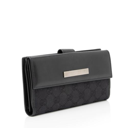 Gucci GG Canvas Flap Continental Wallet