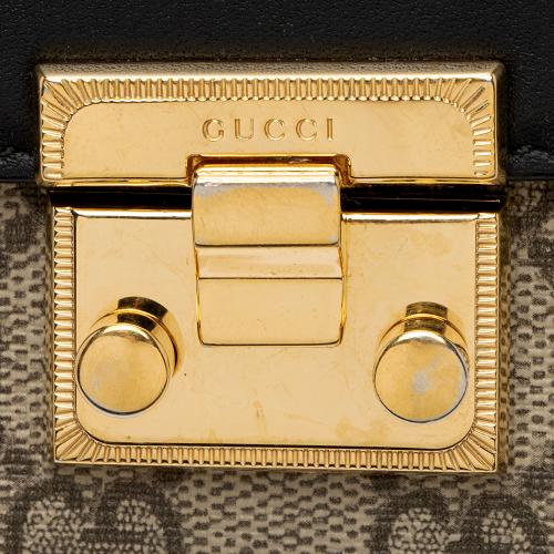 Gucci GG Supreme Leather Padlock Compact Wallet