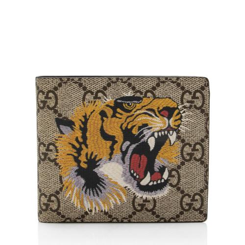 Gucci GG Supreme Tiger Bi-Fold Wallet
