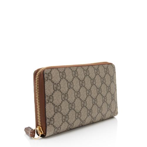 Gucci GG Supreme Zip Around Wallet