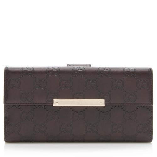 Gucci Guccissima Leather Flap Continental Wallet