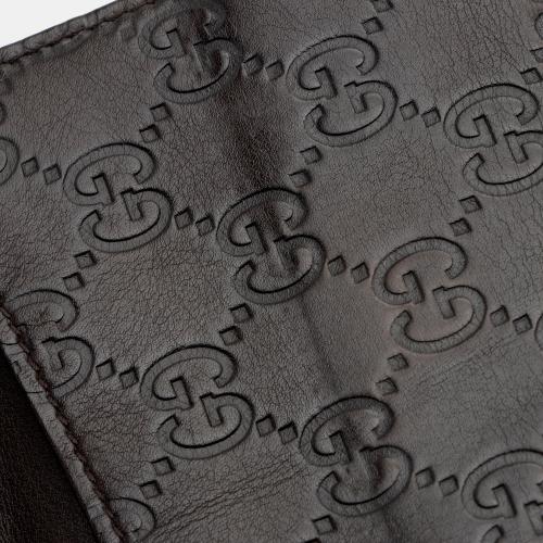 Gucci Guccissima Leather Heart Script Continental Wallet