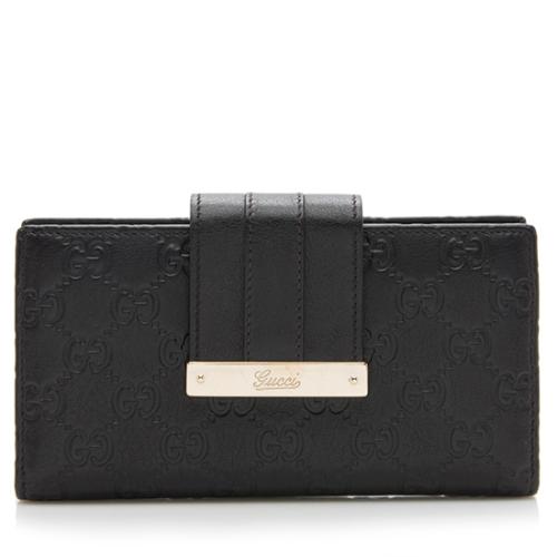 Gucci Guccissima Leather Script Wallet