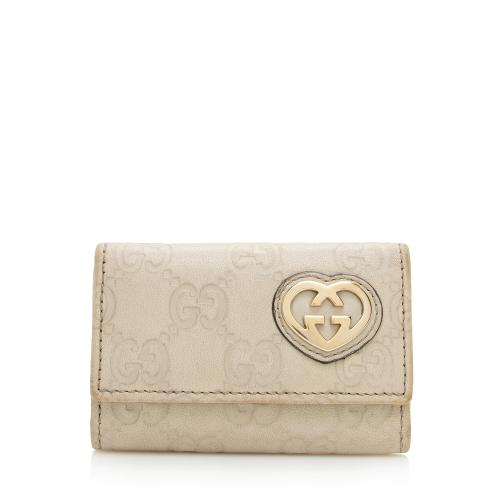 Gucci Guccissima Lovely Heart Key Case