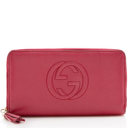 Gucci Leather Soho Zip Around Wallet