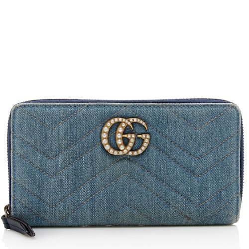 Marmont Denim Pearl Wallet