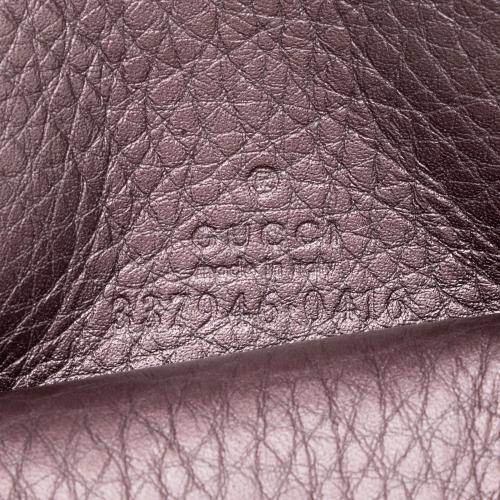 Gucci Metallic Leather Soho Round Coin Purse