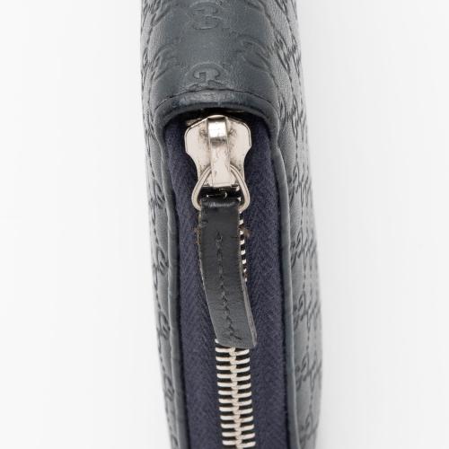 Gucci Microguccissima Leather Zip Around Large Organizer Wallet