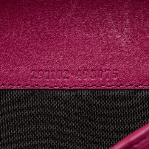 Gucci Patent Leather Soho Travel Zip Around Wallet